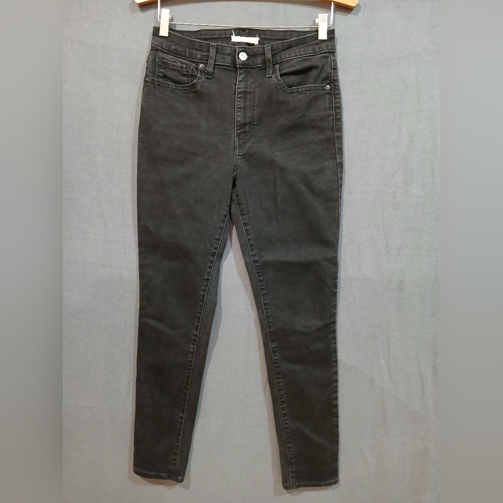 Levis 721 Jeans Womens 29 Black Skinny High Rise